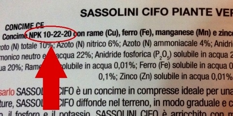 Composizione sassolini NPK CIFO