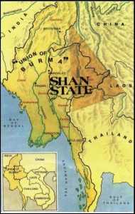 Shan State, in Burma, on the border with China, Laos and Thailand